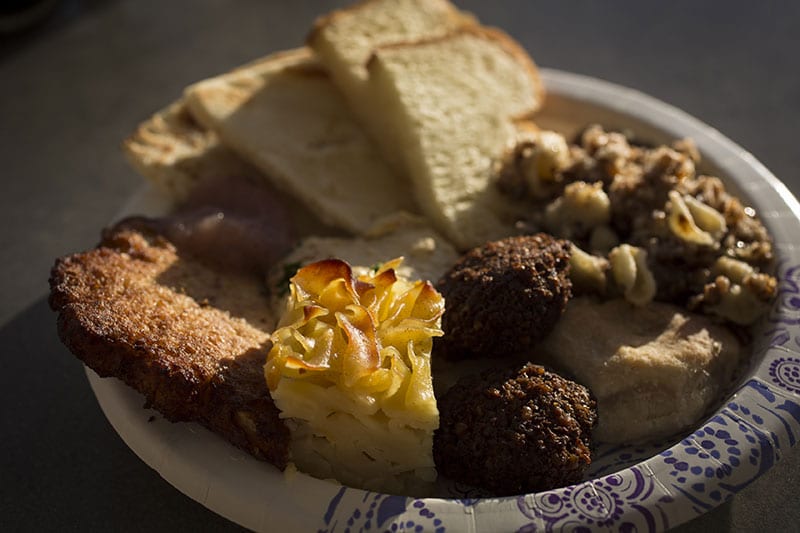 Plate of food from the Jewish Food Festival