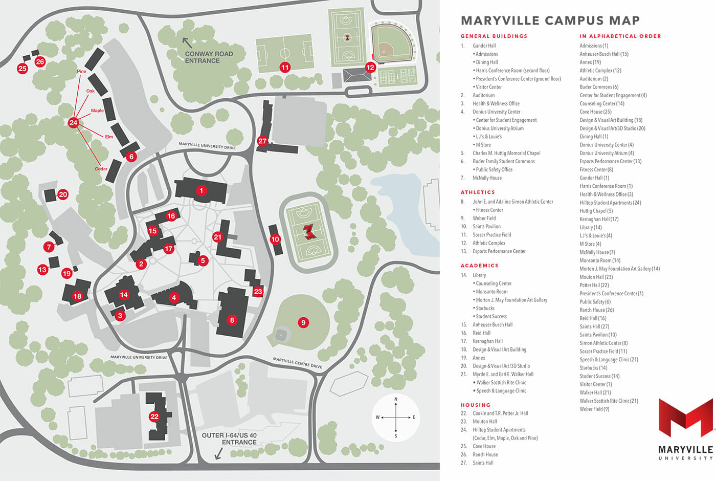 Maryville University Campus Map