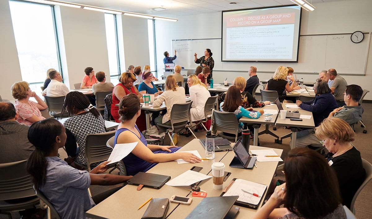 faculty at training session