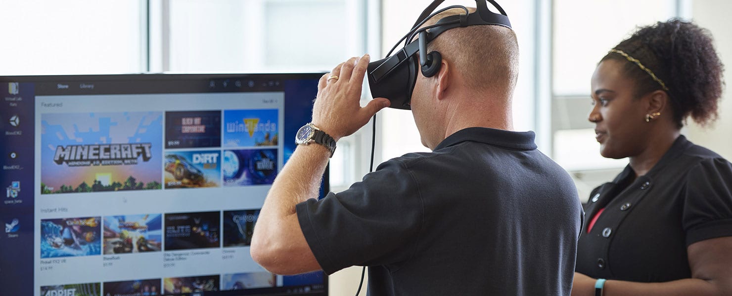 faculty learning with vr equipment