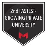 2nd fastest growing university in the U.S. icon