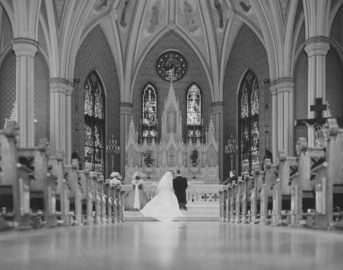 Bride and Groom in the chapel