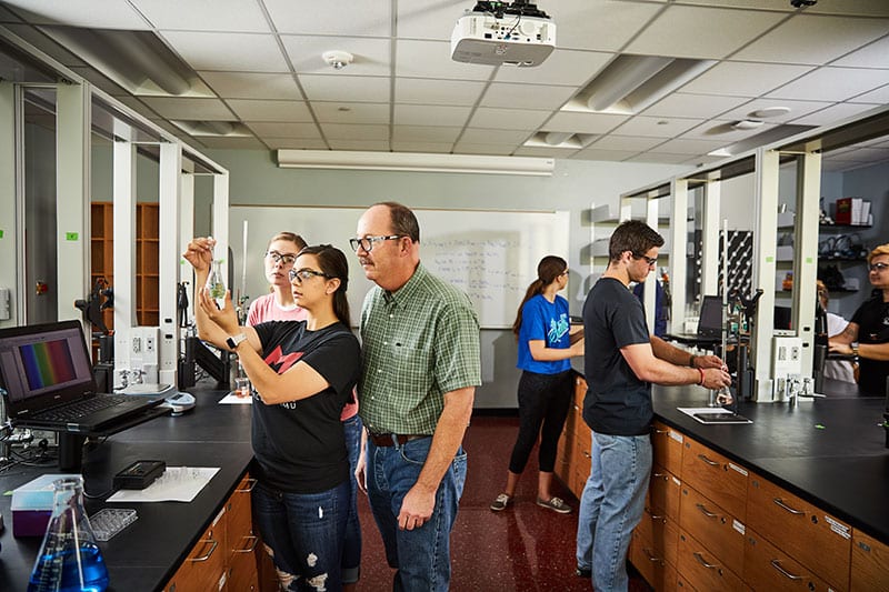 biochemistry students at Maryville University