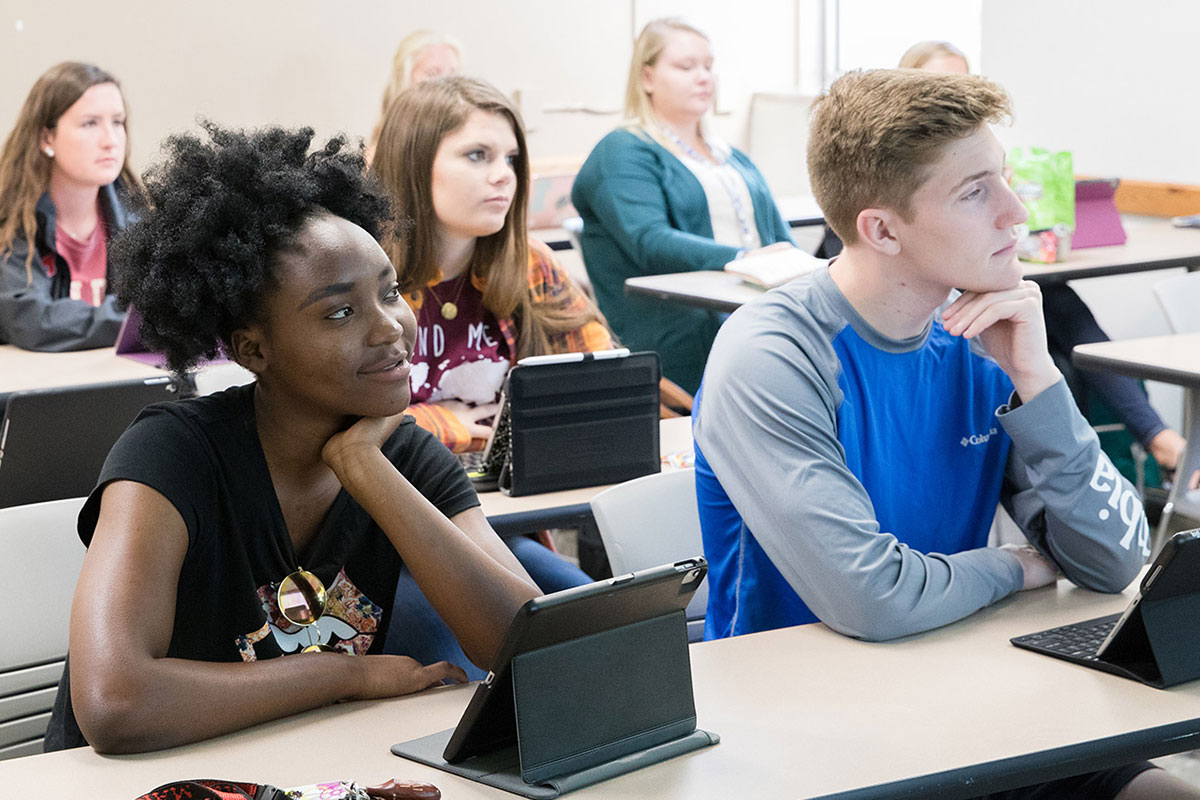 students in class