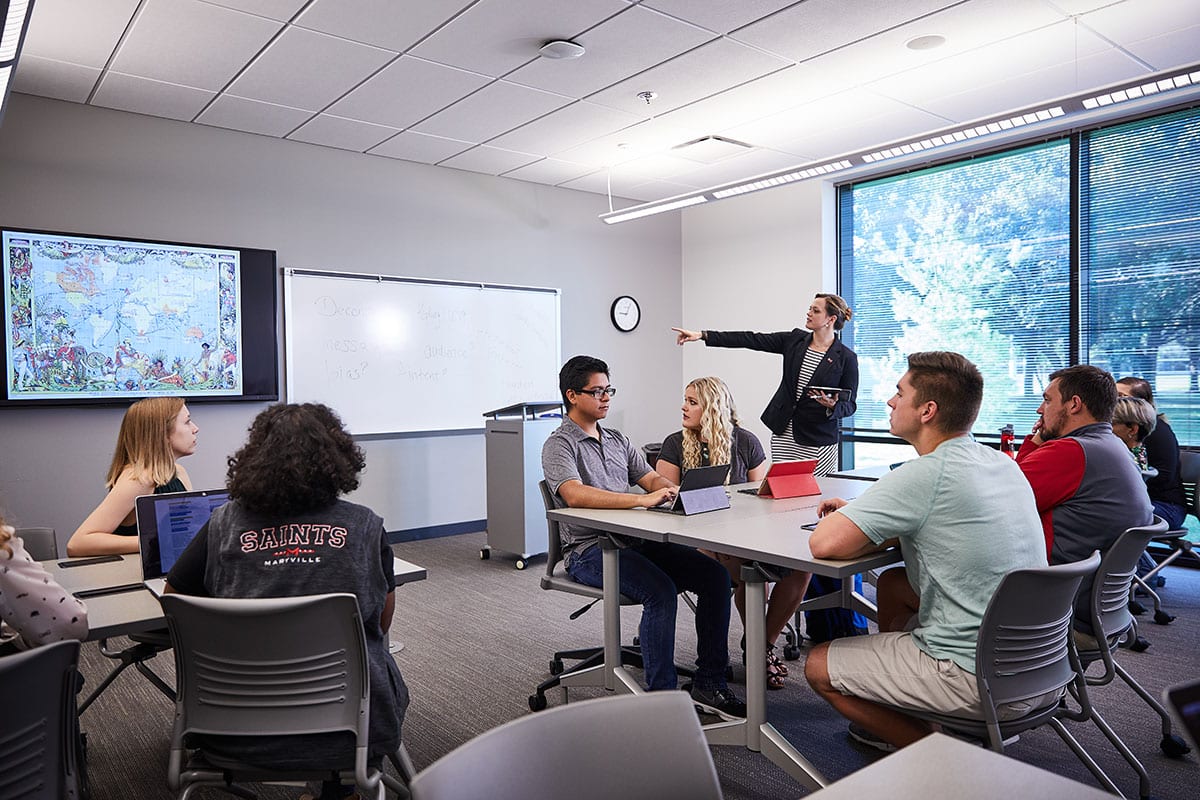 students in a classroom