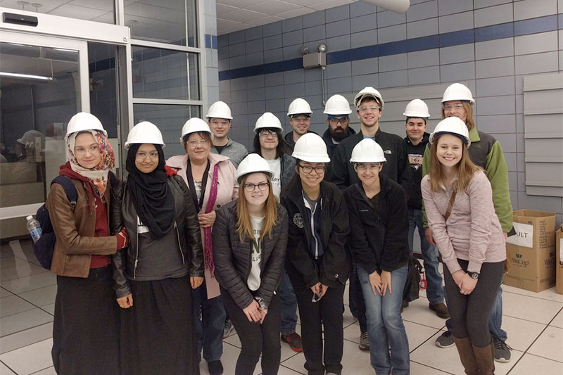 sustainability students visiting Bissell Point water treatment plant