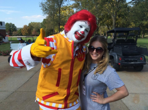 Lauren St. John interning with the Ronald McDonald House Charities. 