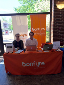 Evan Asher interning at Bonfyre. 