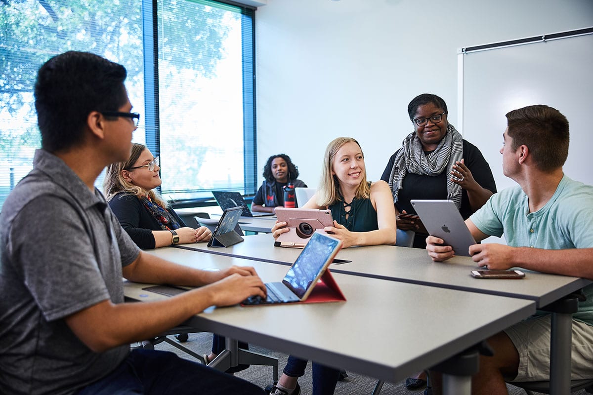 students in class