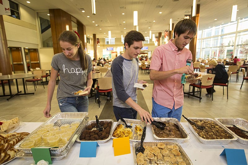 Students at Jewish Food Festival