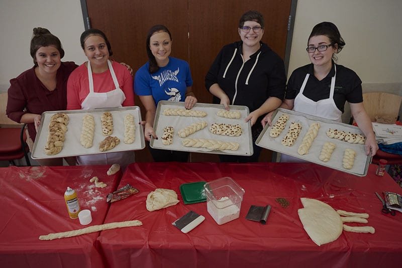 Maryville students during an Hillel event