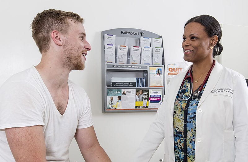 doctor talking with a patient