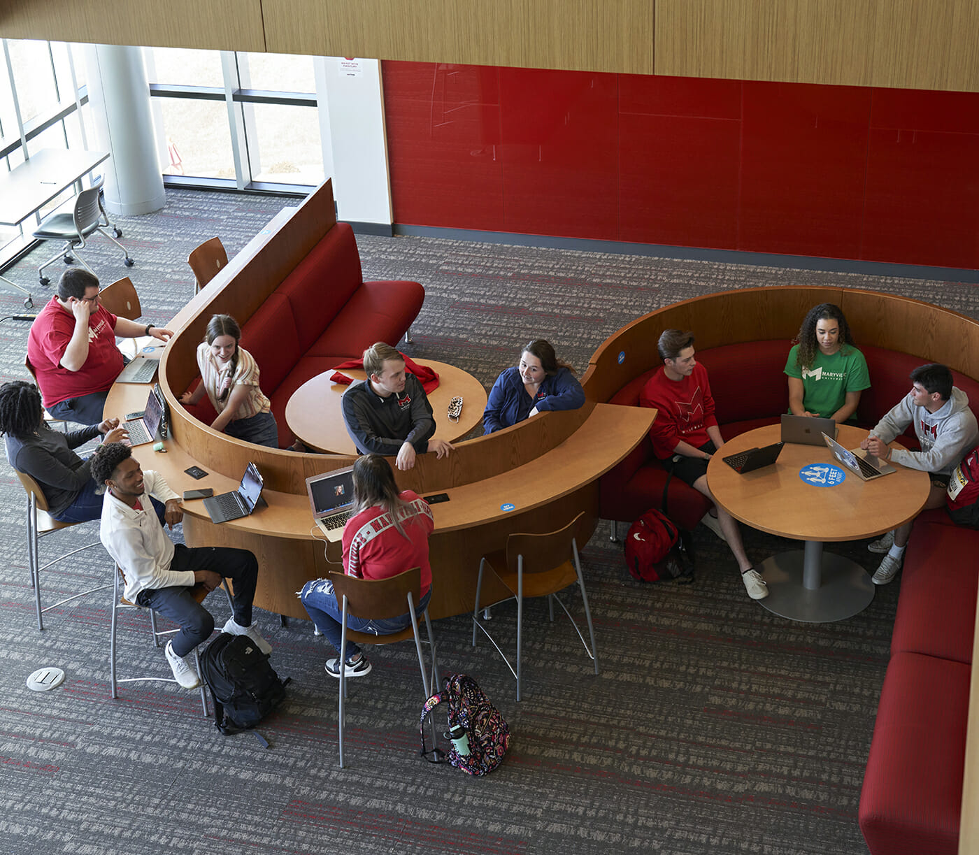 Students study area in Walker Hall