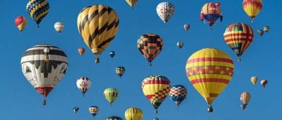 The Great Forest Park Balloon Race, sponsored in part by Maryville University