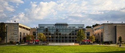 Back entrance of Gander Hall