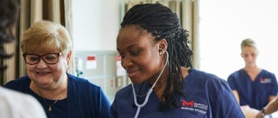 nursing students in nursing simulation lab