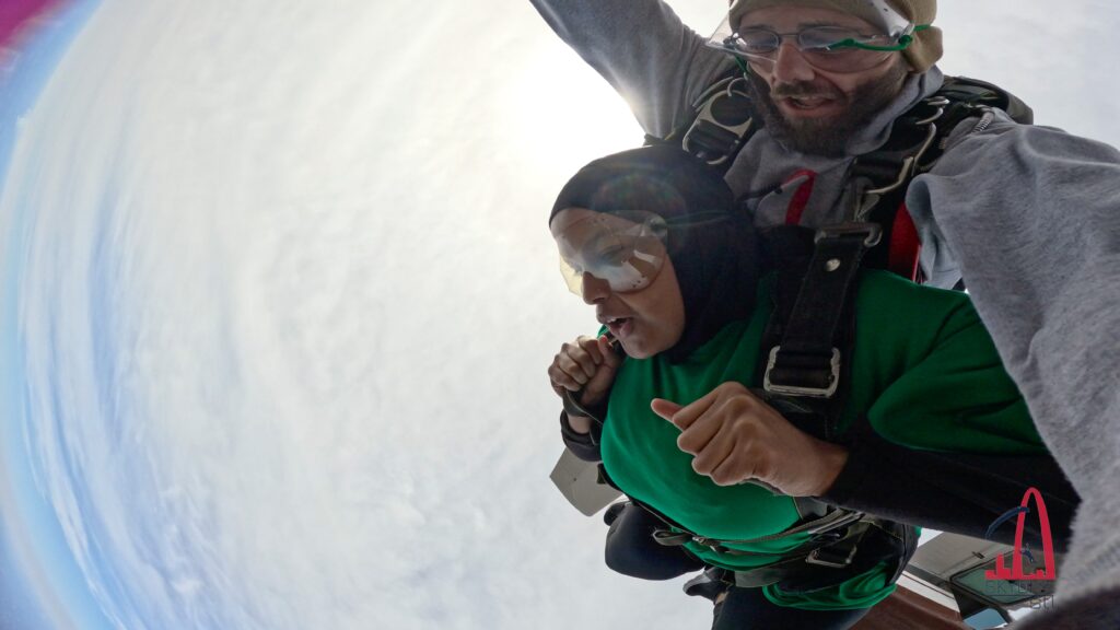 Hawo Ismail skydiving Maryville University