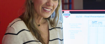 Lindsey Naber instructs Maryville University students
