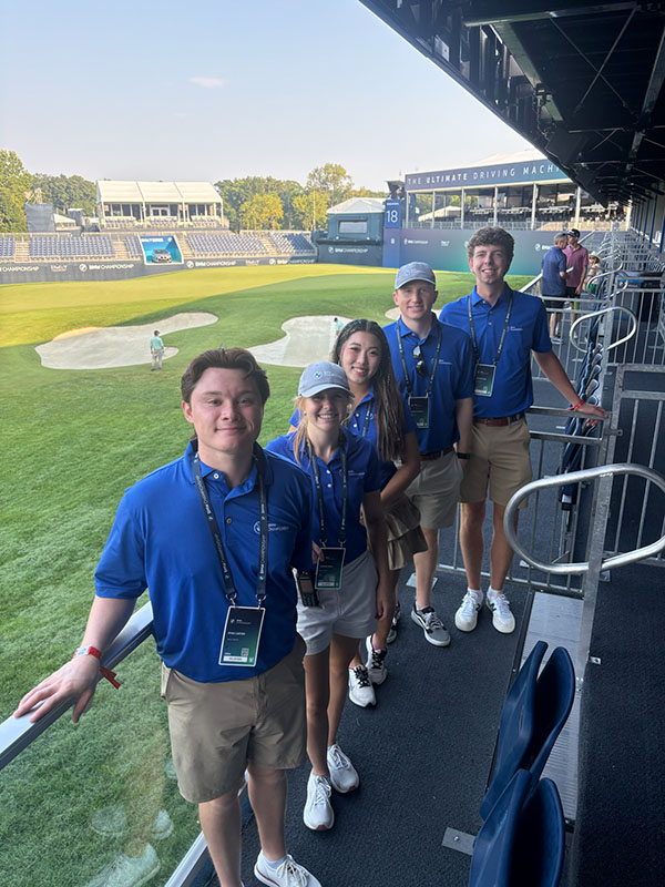 Maryville University interns at the BMW Championship