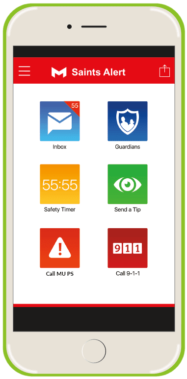 Saints Alert App on cell phone