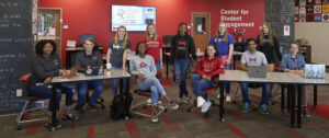 Students working at the Center for Student Engagement