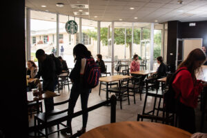 Maryville students hanging out in Starbucks