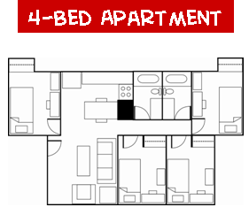 4-bedroom apartment layout