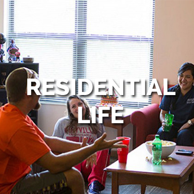 students in dorm room