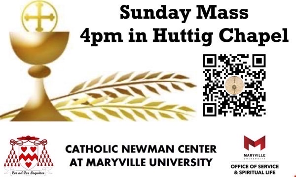 Sunday Mass 4:00 p.m. in Huttig Chapel flyer