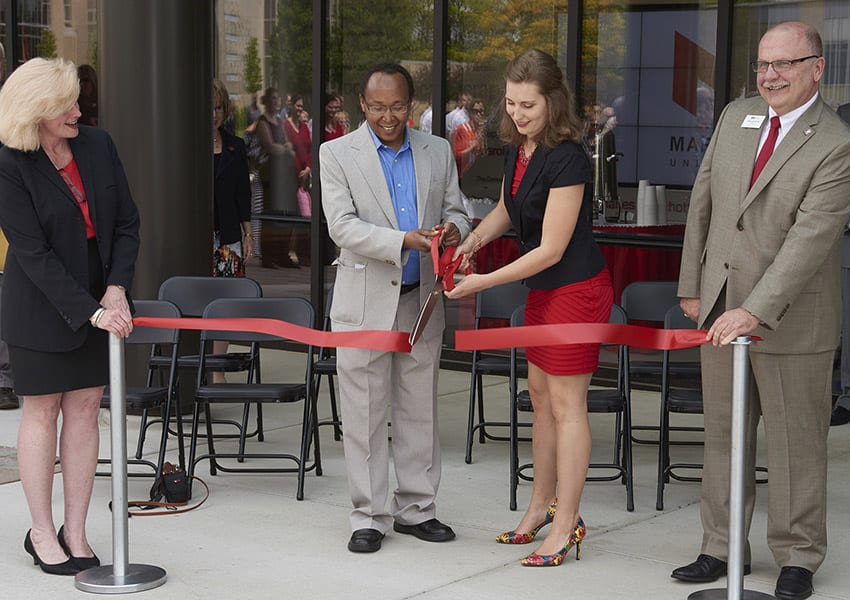 Maryville University's Walker Hall dedication ceremony on May 15, 2015.