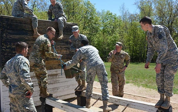 Army ROTC Scholarships students at training