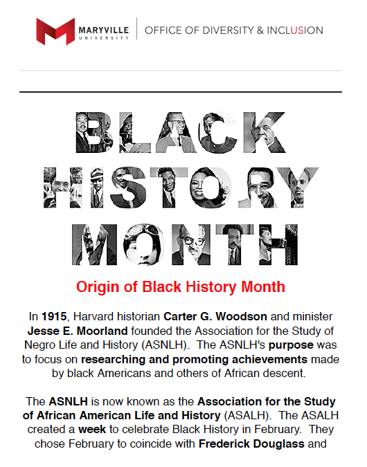 Black History Month 2018 Newsletter