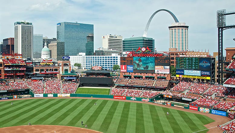 View of Arch from Busch Stadium