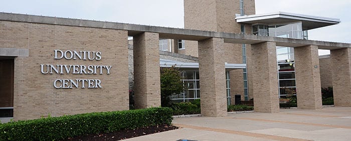 entrance to Donius University Center