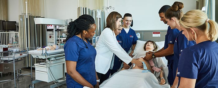 students in nursing lab at Maryville