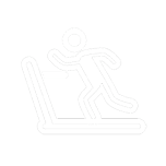 person excercising on treadmill icon