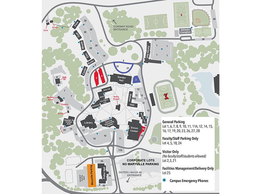 maryville university parking map