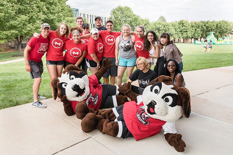 students with Louie