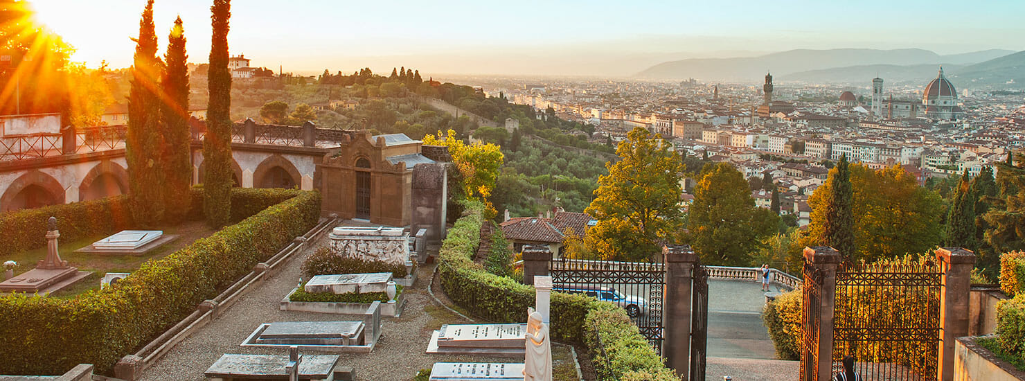 hillside view of Florence, Italy