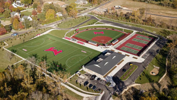 Maryville University Athletic Complex drone shot