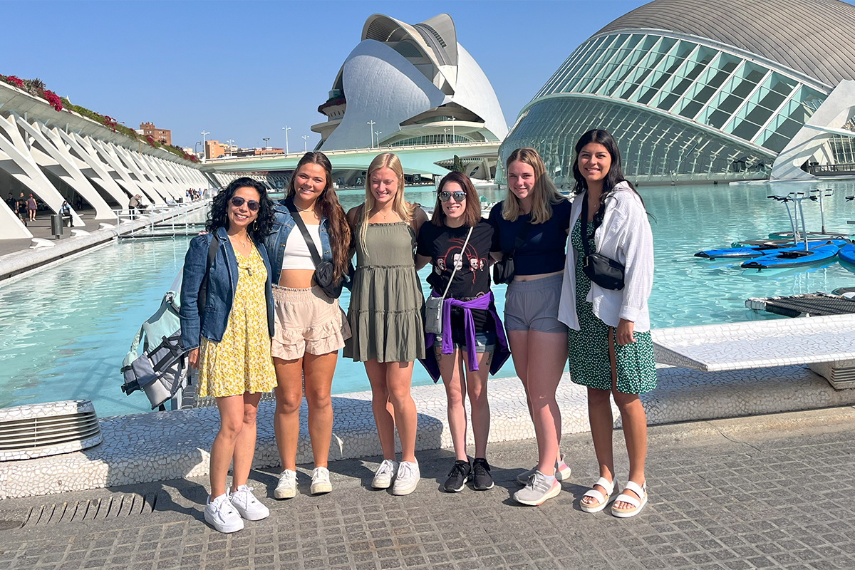 Study Abroad program students on a trip