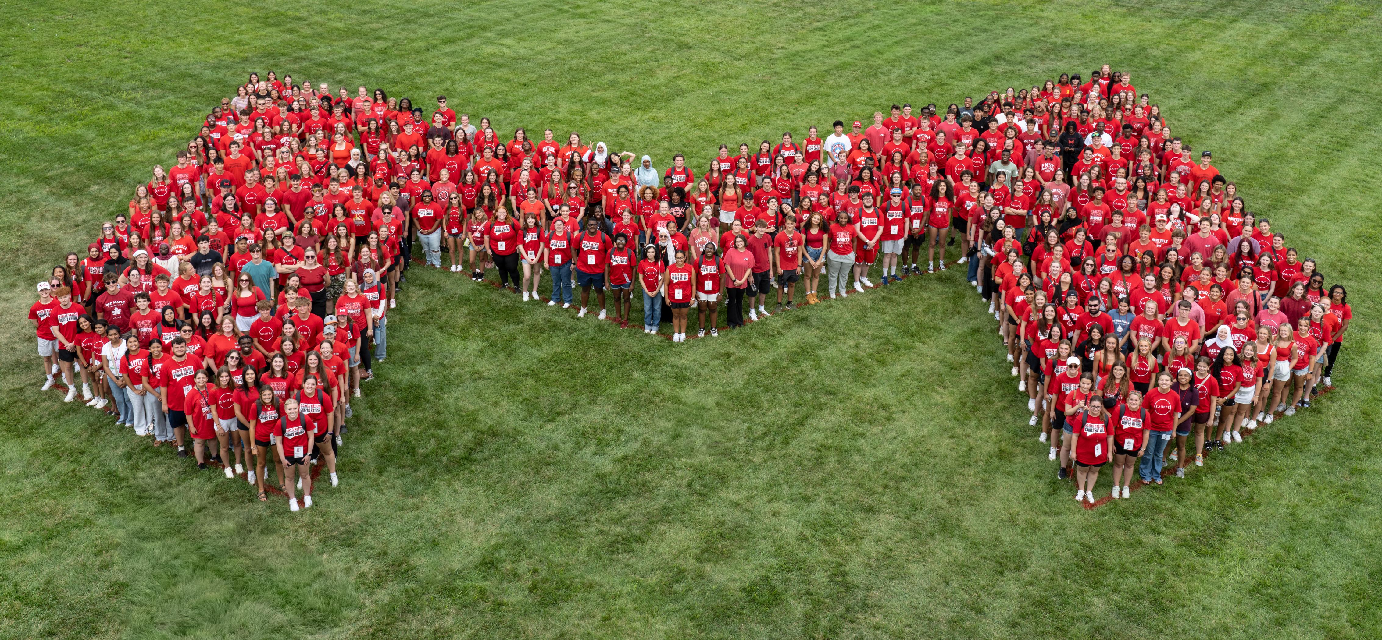 Maryville University students at orientation