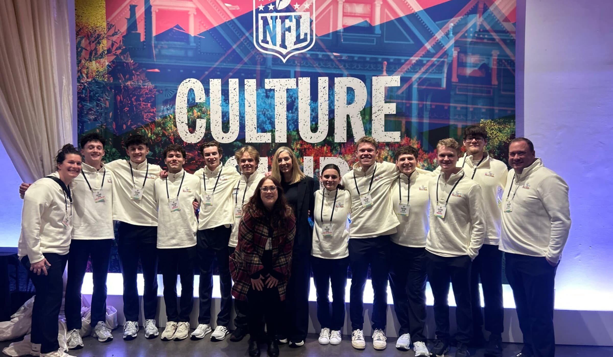 Maryville Rawlings Sport Business Management students at Super Bowl LX.