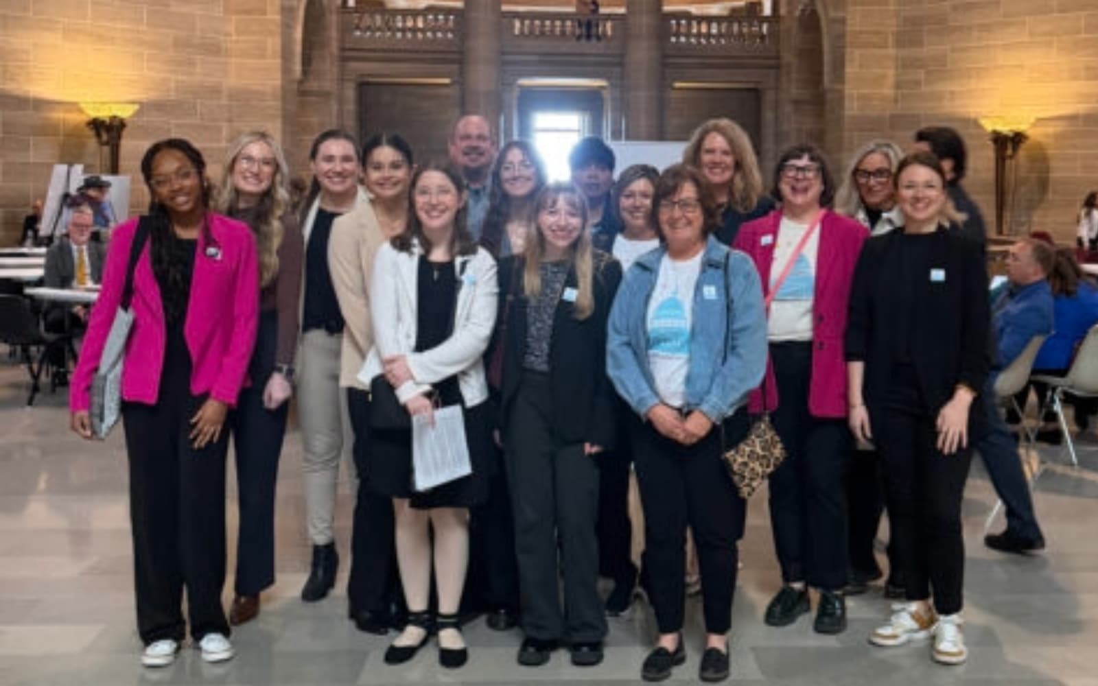 Maryville interior design students and alumni at the Missouri State Capitol.