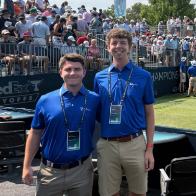 Rawlings Sport Business Management students working at the BMW Championship at Bellerive.