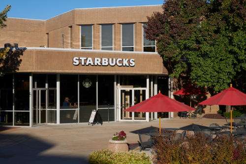 Exterior of Starbucks